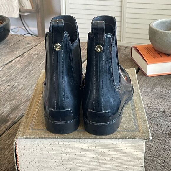 Pre-Owed Sam Edelman Womens Black Bootie Rain Boots Size 7 - Picture 4 of 5
